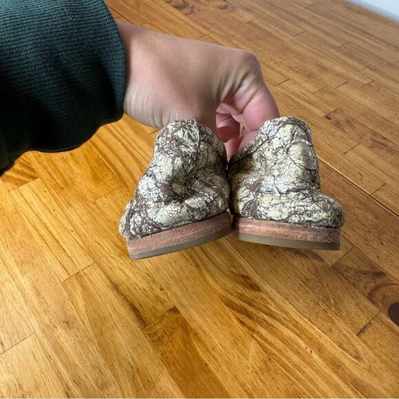 Frye Carson Ballet Flats Reptile Print Leather Flats Size 7 - Picture 5 of 7